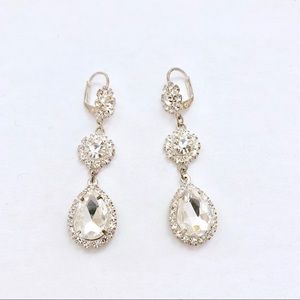 New wedding rhinestone drop earrings